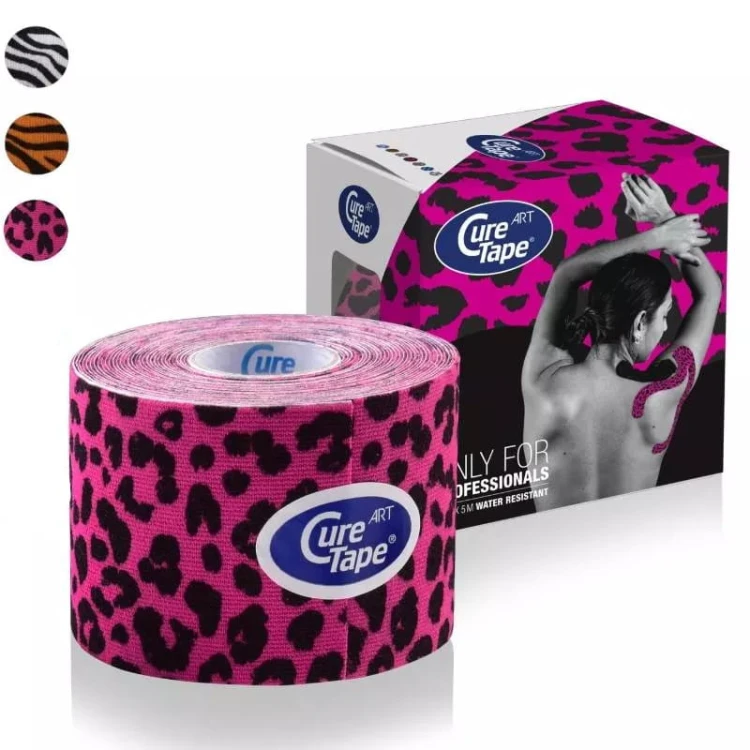 Taśma do kinesiotapingu - CureTape Art - 5cm x 5m - leopard-1.jpg