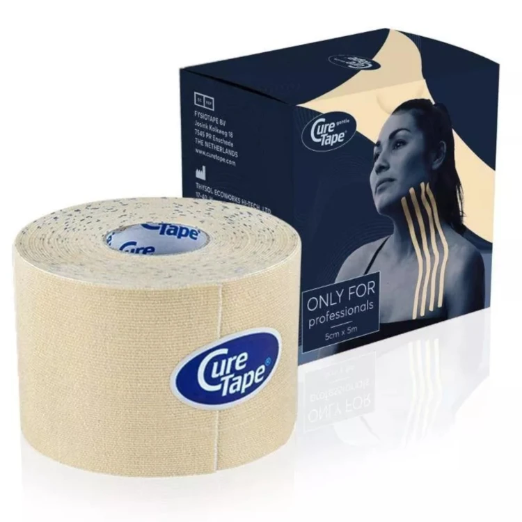 Hipoalergiczna Taśma do Kinesiotapingu CureTape Gentle 5cm x 5m - Beżowy-1.jpg