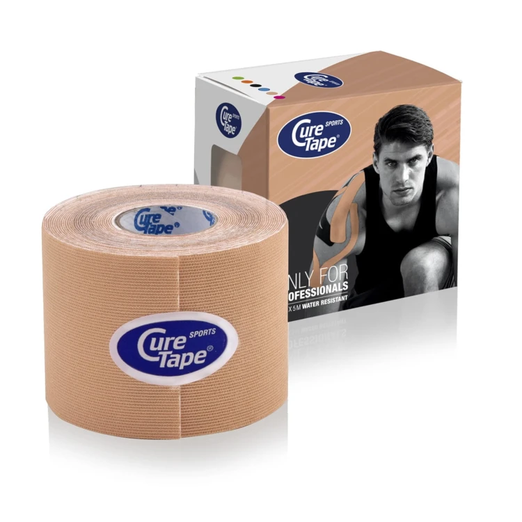 Taśma do Kinesiotapingu CureTape Sports 5cm x 5m - Beżowy-1.jpg